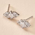 Boucles D'oreilles Puces Mascaret Argent Blanc Oxyde De Zirconium - Boucles d'oreilles fantaisie Femme | Histoire d&rsquo;Or