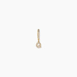 Cr&eacute;ole Unitaire L&eacute;ria Or Jaune Oxydes De Zirconium - Boucles d'oreilles empierr&eacute;es Femme | Histoire d&rsquo;Or