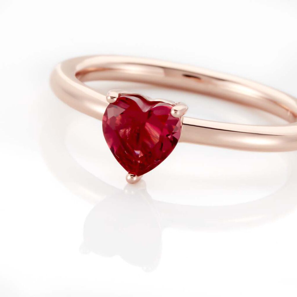 Bague Solitaire Kelvyn Argent Rose Oxyde De Zirconium - Bagues solitaires Femme | Histoire d&rsquo;Or