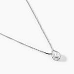 Collier Cherice Argent Blanc Oxyde De Zirconium - Colliers fantaisie Femme | Histoire d&rsquo;Or