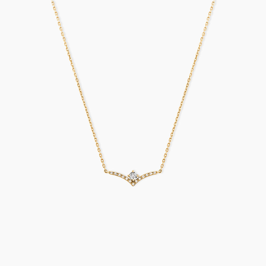 Collier Severienne Or Jaune Diamant - Colliers  | Histoire d&rsquo;Or