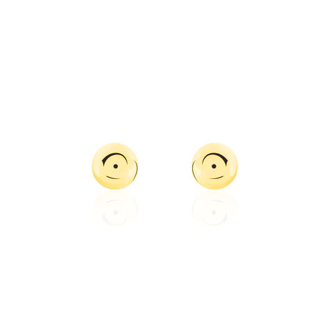 Boucles D'oreilles Puces Fidelia Boule Or Jaune - Clous d'oreilles Femme | Histoire d’Or
