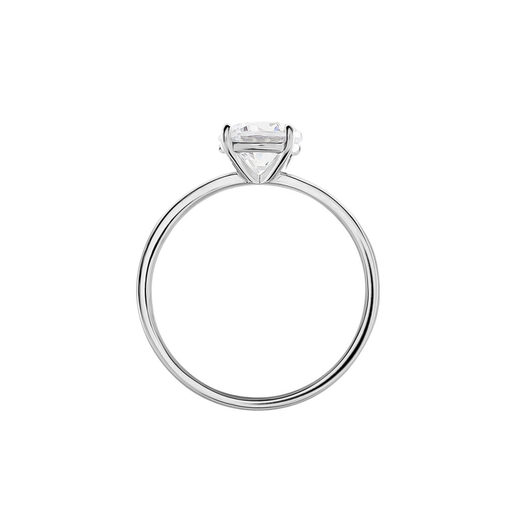 Bague Solitaire Stella Argent Blanc Oxyde De Zirconium - Bagues solitaires Femme | Histoire d&rsquo;Or