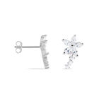 Boucles D'oreilles Puces Argent Blanc Florencio Oxydes De Zirconium - Boucles d'oreilles fantaisie Femme | Histoire d&rsquo;Or