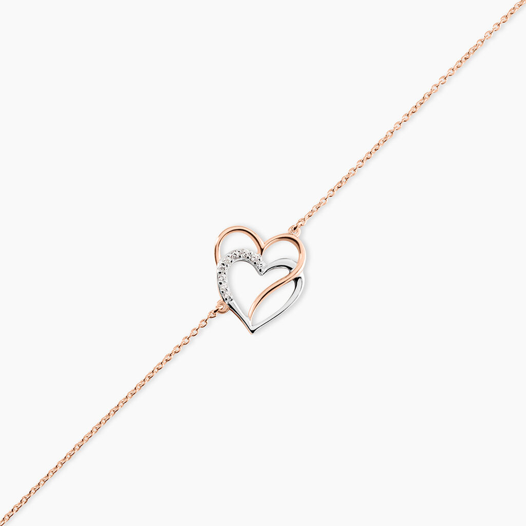 Bracelet Argent Bicolore Serapis Oxyde De Zirconium - Bracelets Femme | Histoire d&rsquo;Or