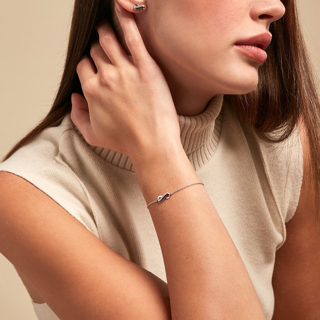 Bracelet Liraz Argent Blanc Oxyde De Zirconium - Bracelets Femme | Histoire d’Or