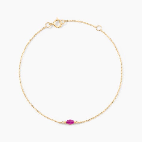 Bracelet Précieuses Nuances Or Jaune Rubis Diamant - Bracelets Femme | Histoire d’Or