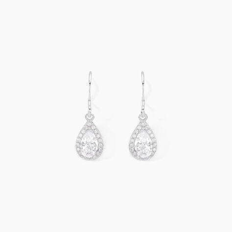 Boucles D'oreilles Pendantes Perce-neige Argent  Oxyde De Zirconium - Boucles d'oreilles fantaisie Femme | Histoire d&rsquo;Or