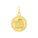 Pendentif Ange Rond Cisele Or Jaune - Pendentifs Baptême Famille | Histoire d’Or