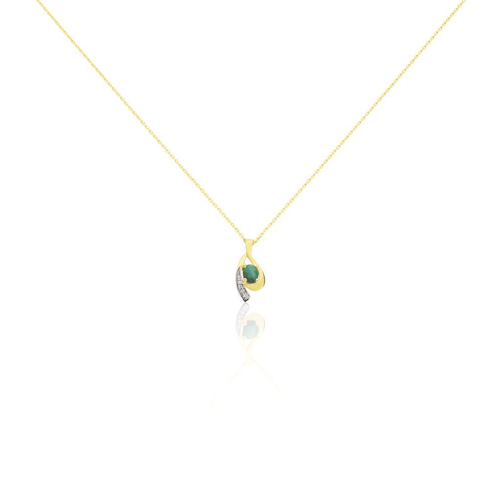 Collier Sagesse Or Jaune Emeraude Et Diamant - Colliers Femme | Histoire d’Or