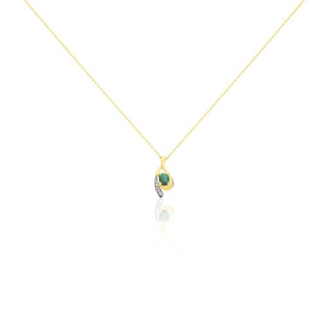Collier Sagesse Or Jaune Emeraude Et Diamant - Colliers Femme | Histoire d’Or