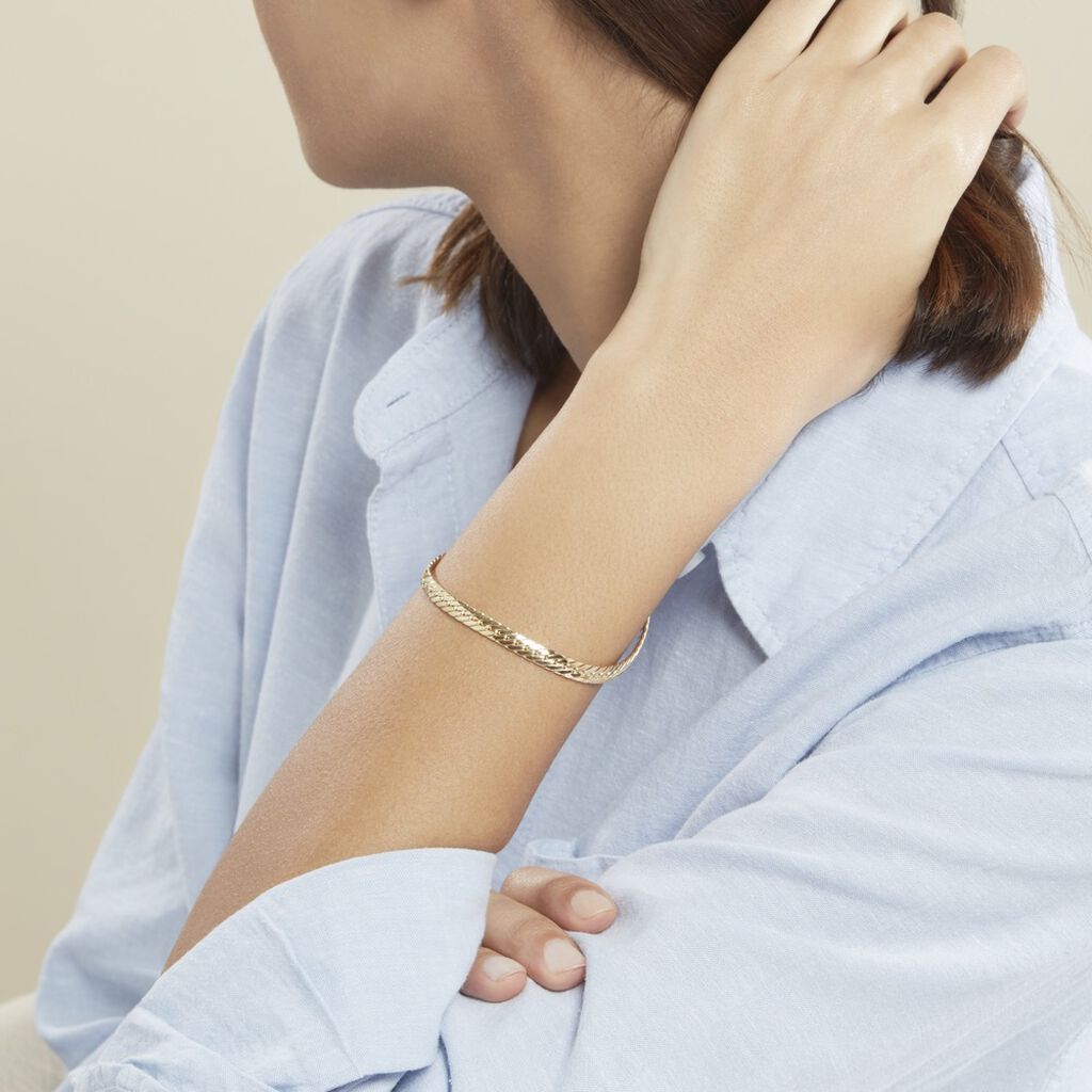 Bracelet Izel Maille Anglaise Or Jaune - Bracelets chaîne Femme | Histoire d’Or