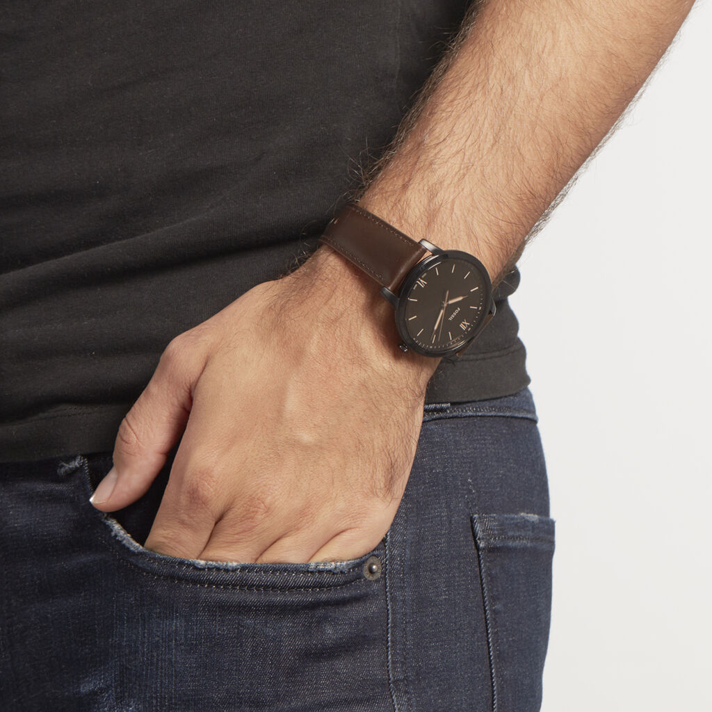 Montre Fossil Minimalist Marron - Montres Homme | Histoire d’Or