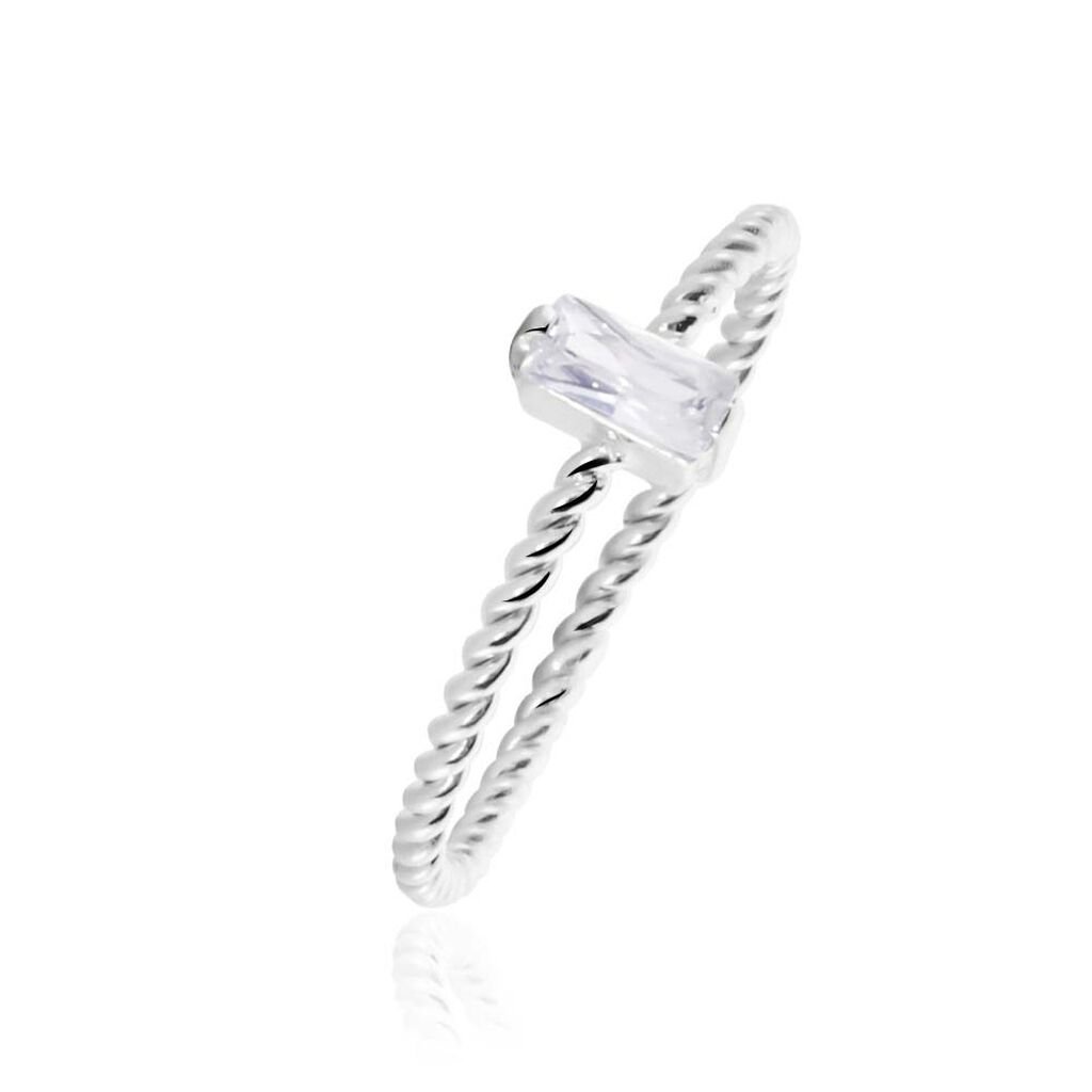 Bague Solitaire Nellette Argent Oxyde De Zirconium - Bagues solitaires Femme | Histoire d’Or