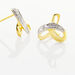 Boucles D'oreilles Puces Volute Or Jaune Diamant - Clous d'oreilles Femme | Histoire d’Or
