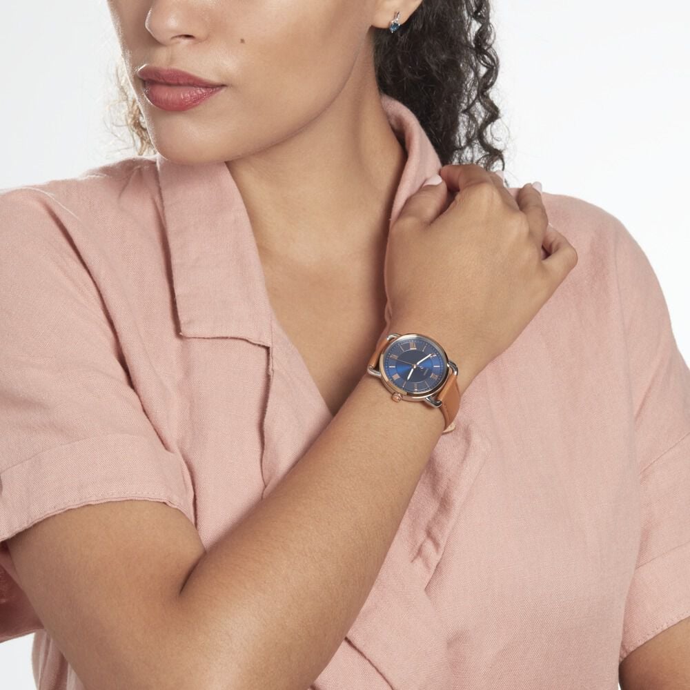Montre Femme FOSSIL en Cuir Bleu - ES4673 - Cleor