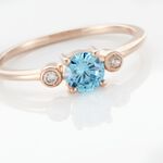 Bague Solitaire Shir Argent Rose Oxyde De Zirconium - Bagues solitaires Femme | Histoire d&rsquo;Or