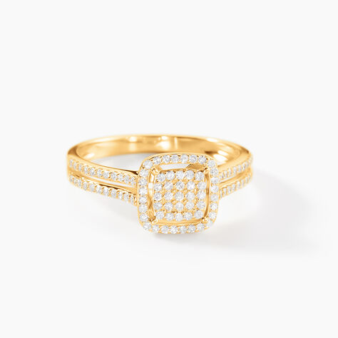Bague 1986 Or Jaune Diamant - Bagues avec pierre Femme | Histoire d&rsquo;Or