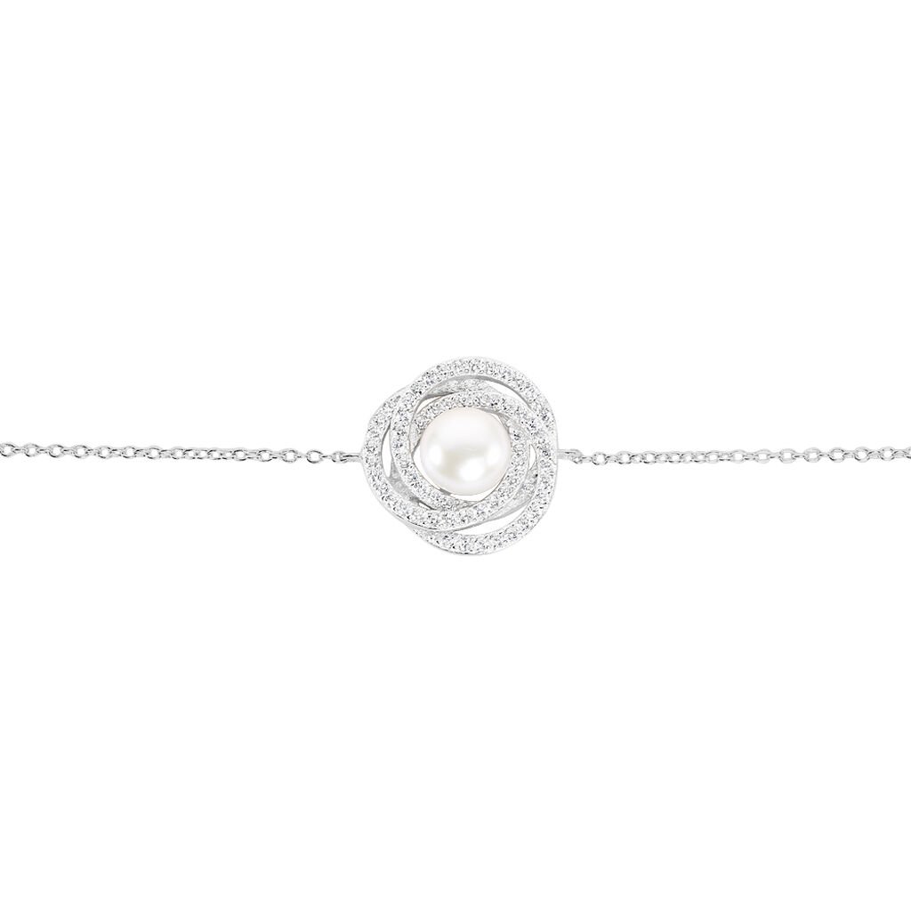 Bracelet Matilda Argent Blanc Perle De Culture Et Oxyde De Zirconium - Bracelets Femme | Histoire d’Or
