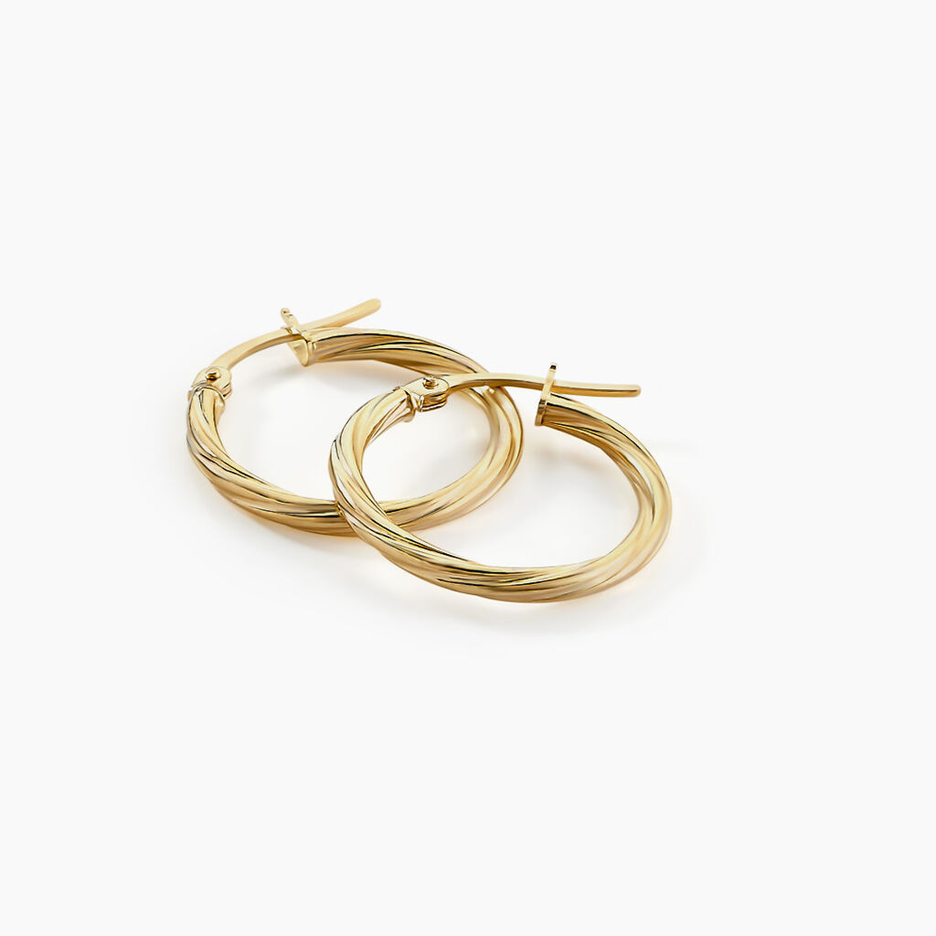 Créoles Youri Or Jaune - Boucles d'oreilles créoles Femme | Histoire d’Or