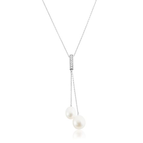 Collier Giacomo Or Blanc Perle De Culture - Colliers Femme | Histoire d’Or