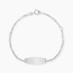 Bracelet Identit&eacute; Ericka Maille Singapour Or Blanc - Bracelets Communion Enfant | Histoire d&rsquo;Or