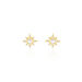 Boucles D'oreilles Puces Terry Or Jaune Calcedoine Et Oxyde - Clous d'oreilles Femme | Histoire d’Or