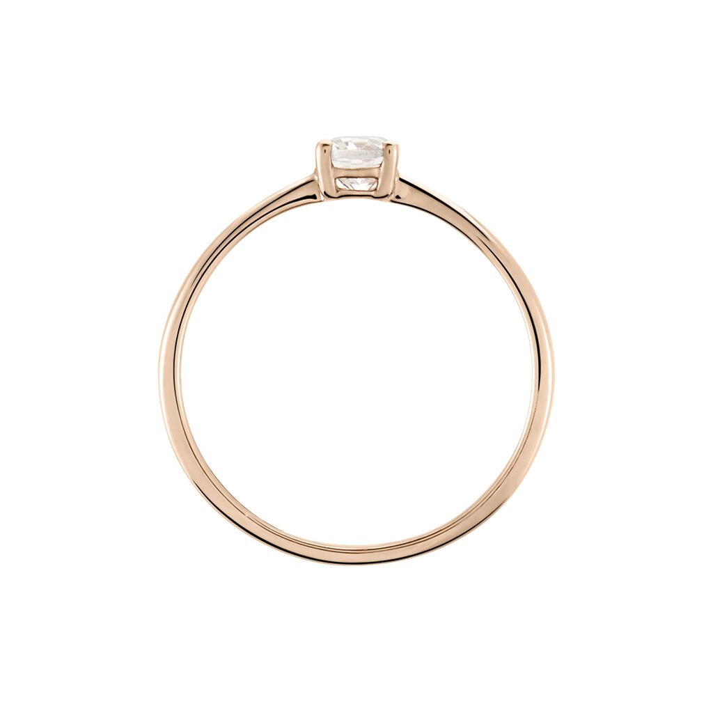 Bague Solitaire Or Rose Lexine Morganite - Bagues solitaires Femme | Histoire d&rsquo;Or