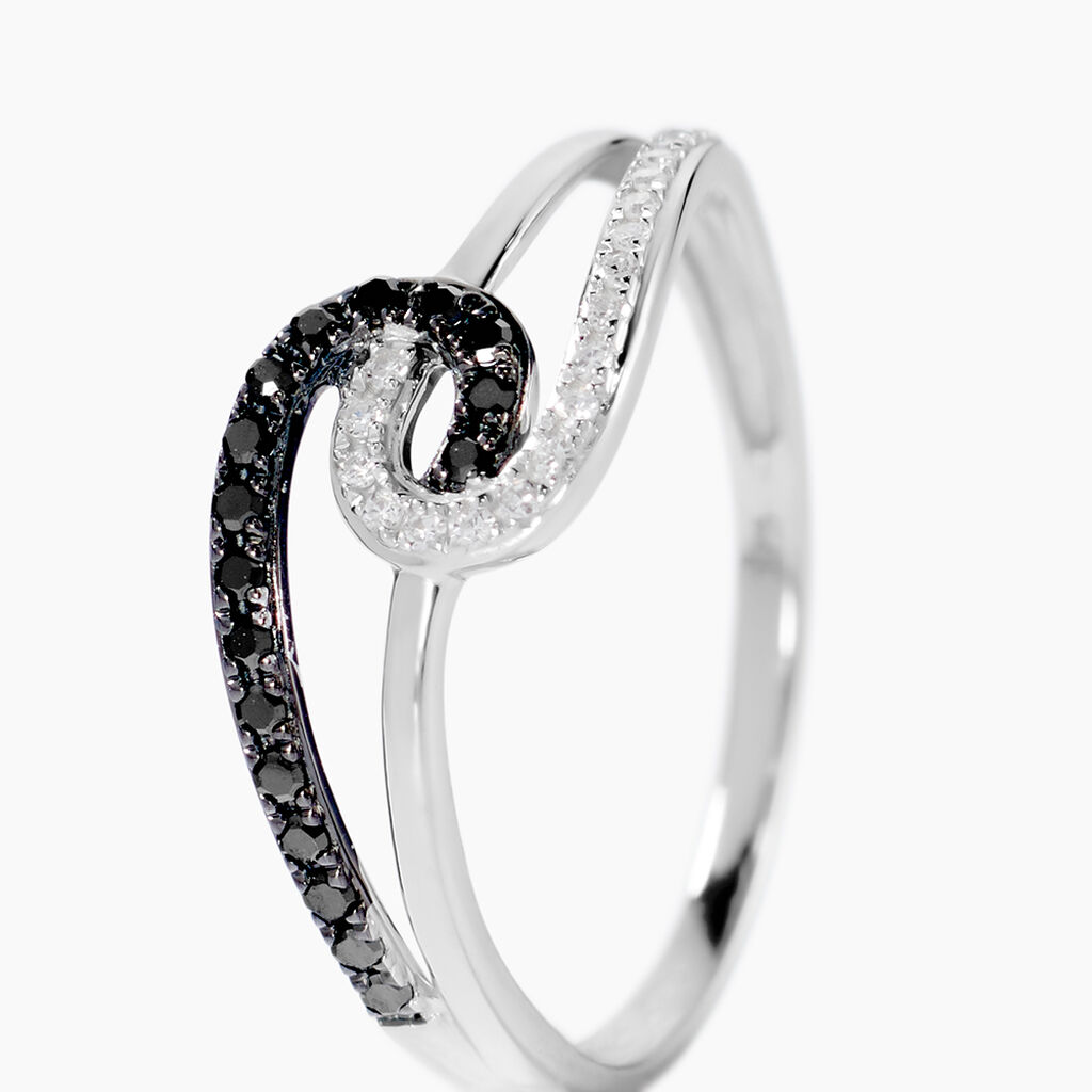 Bague Loriana Or Blanc Diamant - Bagues avec pierre Femme | Histoire d&rsquo;Or