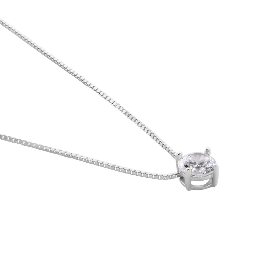 Collier Germinie Argent Blanc Oxyde De Zirconium - Colliers fantaisie Femme | Histoire d&rsquo;Or