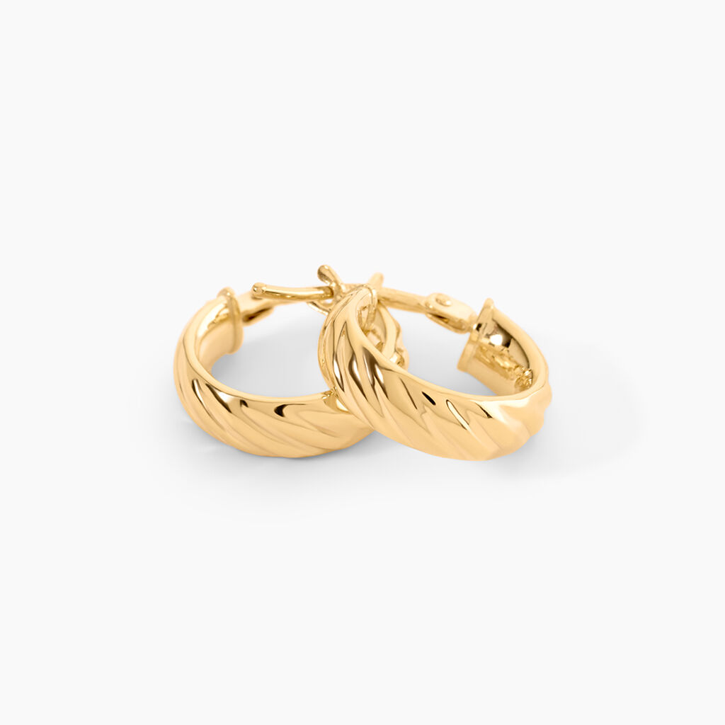Cr&eacute;oles Mara Or Jaune - Boucles d'oreilles mini Femme | Histoire d&rsquo;Or