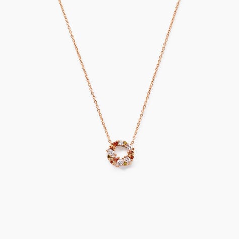 Collier Camelia Argent Rose Oxyde De Zirconium - Colliers fantaisie Femme | Histoire d’Or