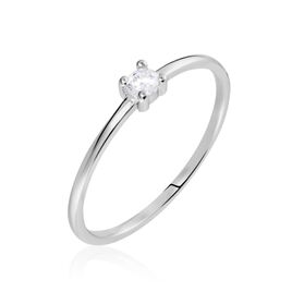 Bague Solitaire Etan Argent Blanc Oxyde De Zirconium - Bagues solitaires Femme | Histoire d’Or