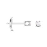 Boucles D'oreilles Puces Or Blanc Victoria Diamants - Clous d'oreilles Femme | Histoire d&rsquo;Or