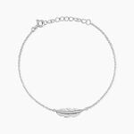 Bracelet Garoa Argent Blanc - Bijoux sans pierre Femme | Histoire d&rsquo;Or