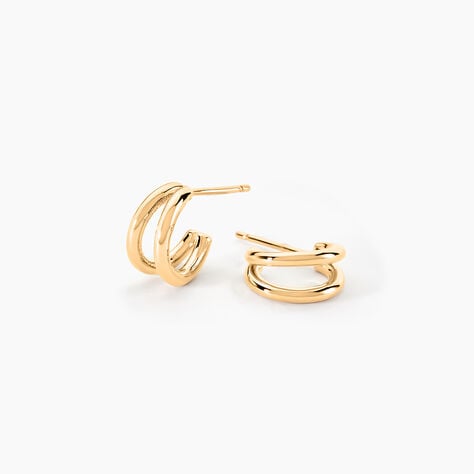 Créoles Harriett Plaqué Or Jaune - Boucles d'oreilles créoles Femme | Histoire d’Or
