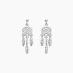 Boucles D'oreilles Pendantes Oniria Argent Blanc - Boucles d'oreilles fantaisie Femme | Histoire d&rsquo;Or