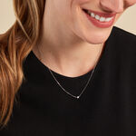 Collier Saya Argent Blanc Oxyde De Zirconium - Colliers fantaisie Femme | Histoire d&rsquo;Or