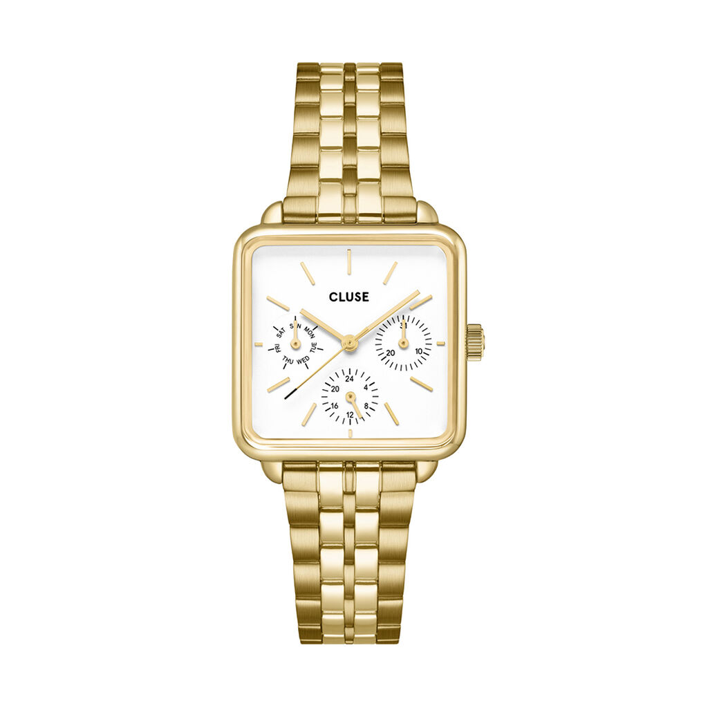 Montre Cluse La T&eacute;tragone Multifunction Blanc - Montres Femme | Histoire d&rsquo;Or