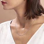 Cha&icirc;ne Imad Maille Gourmette Or Blanc - Chaines Famille | Histoire d&rsquo;Or