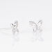 Boucles D'oreilles Puces Papillon Or Blanc Diamant - Clous d'oreilles Femme | Histoire d’Or
