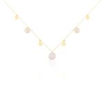 Collier Pampilles Color&eacute;es Or Jaune Nacre - Colliers Femme | Histoire d&rsquo;Or