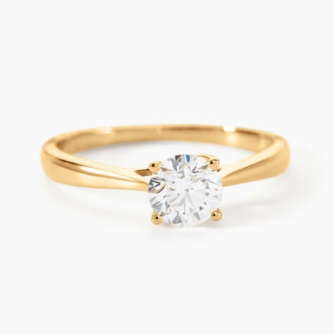 Bague Solitaire Fiona Or Jaune Diamant Synthetique - Bagues solitaires Femme | Histoire d&rsquo;Or