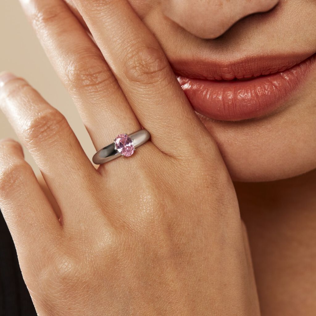 Bague Solitaire Antoinon Argent Oxyde De Zirconium - Bagues solitaires Femme | Histoire d’Or