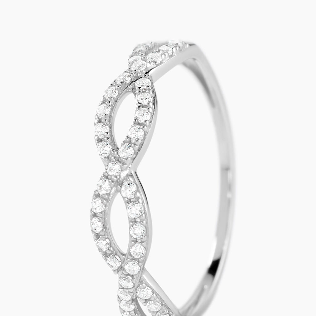 Bague Or Blanc Triston Oxyde De Zirconium - Bagues avec pierre Femme | Histoire d&rsquo;Or