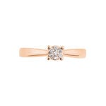 Bague Solitaire Collection Grace Or Rose Diamant - Bagues solitaires Femme | Histoire d&rsquo;Or