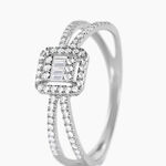 Bague Twila Or Blanc Oxyde De Zirconium - Bagues avec pierre Femme | Histoire d&rsquo;Or