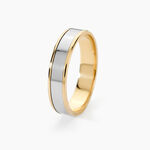 Alliance Hevan Ruban Or Bicolore - Alliances Unisex | Histoire d&rsquo;Or