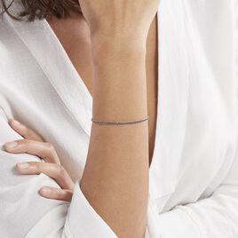 Bracelet Lou-anne Argent Blanc Oxyde De Zirconium Noir - Bracelets fantaisie Femme | Histoire d’Or