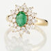 Bague Ivan Or Jaune Emeraude Et Diamant